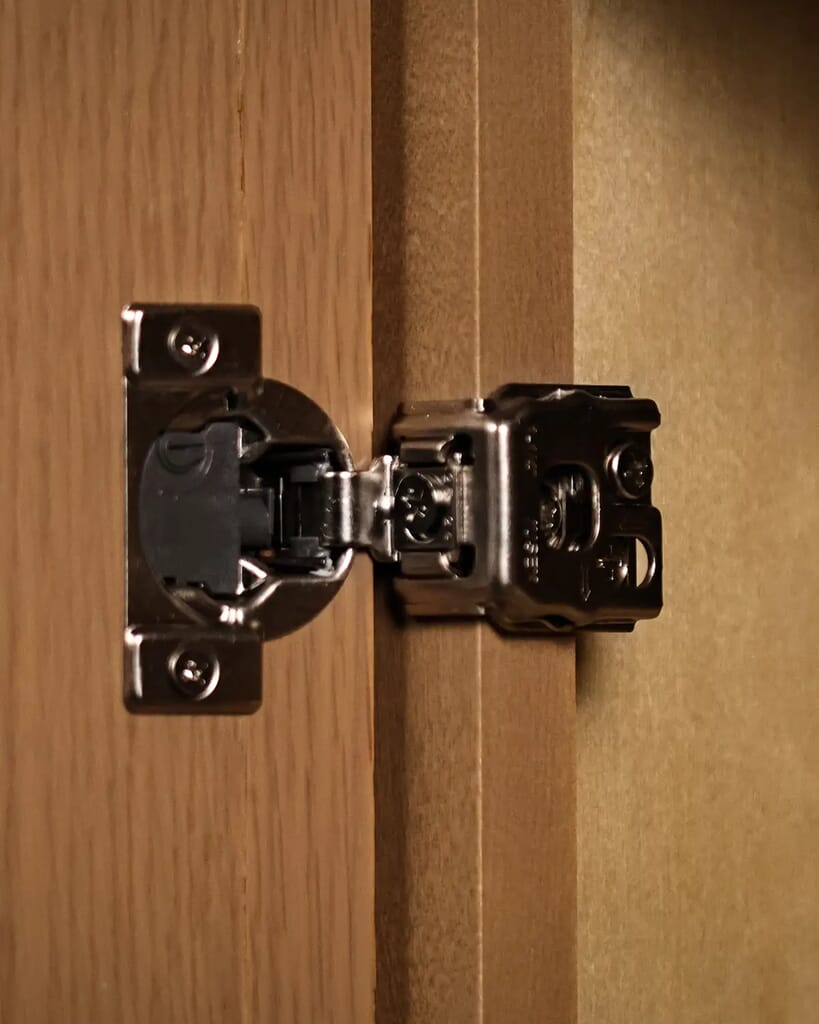 6-way adjustable cabinet door hinge for precise door alignment