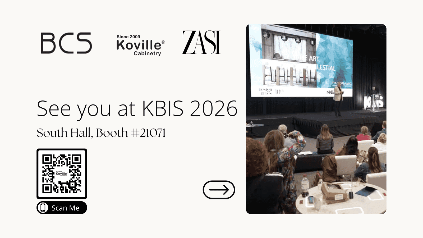 See you at KBIS 2026 — South Hall, Booth #21071, ZASI Cabinetry