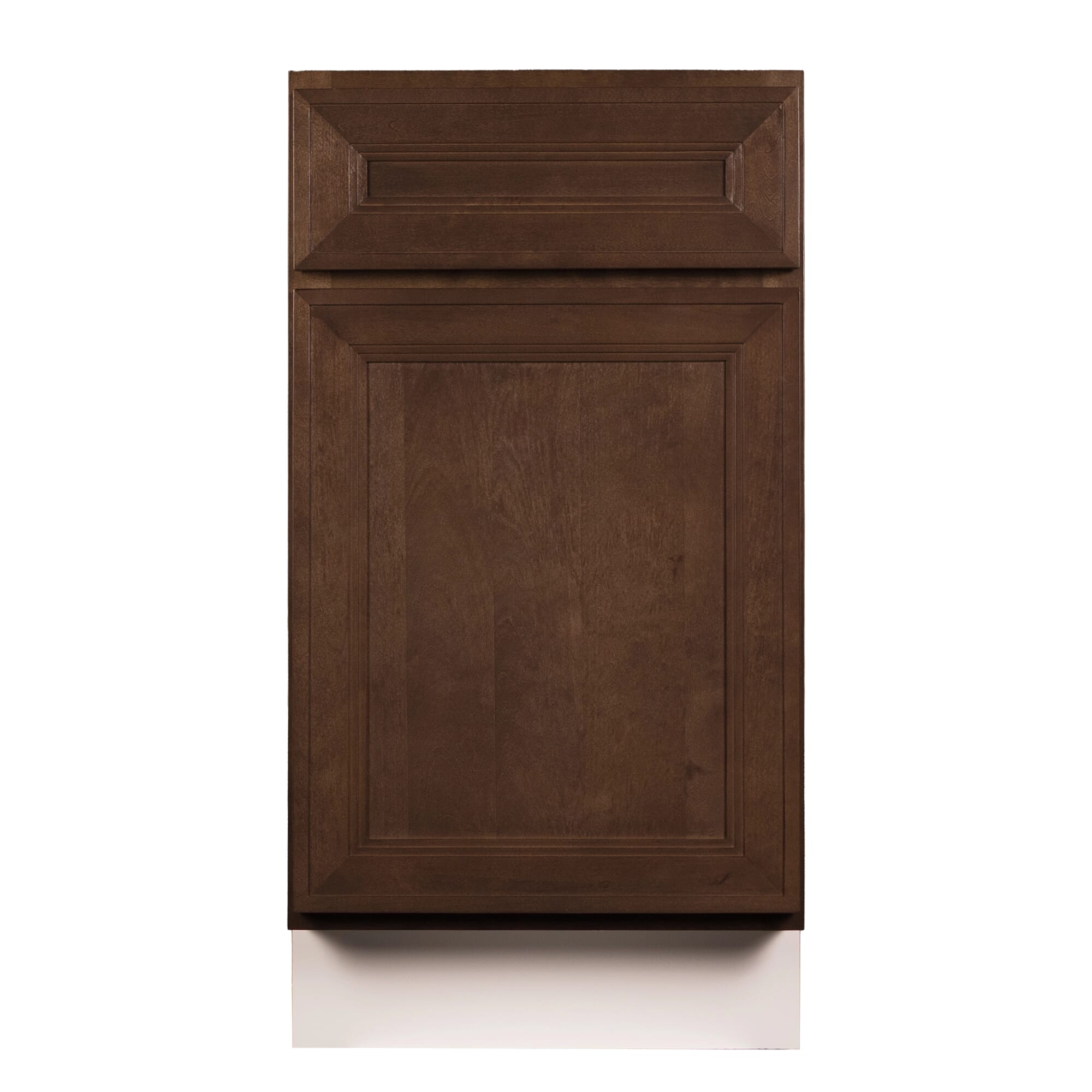 Koville Cabinetry Tuscany Elegant Truffle B18 base cabinet with refined door design