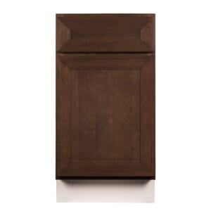 Koville Cabinetry Tuscany Elegant Truffle B18 base cabinet with refined door design