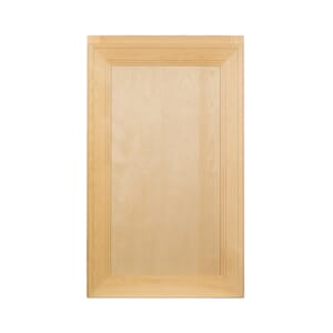 Tuscany W1830 wall cabinet in natural wood finish with classic panel design front view
