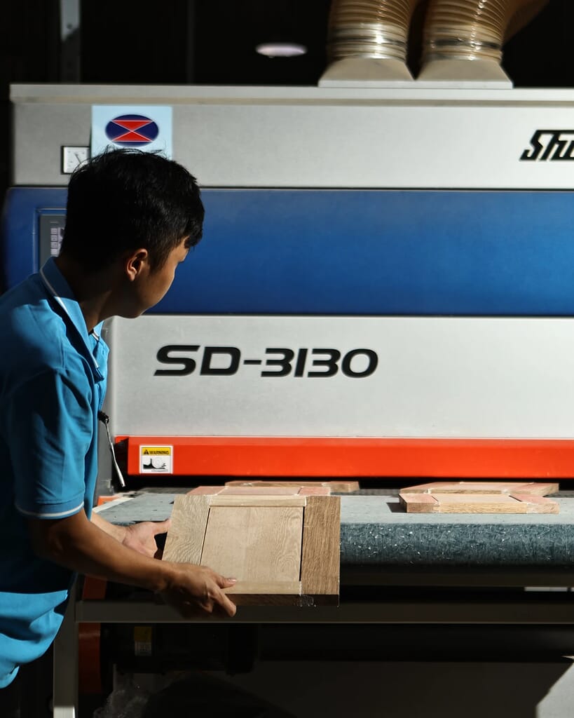 Advanced precision machinery used at ZASI factory for accurate cabinet engineering