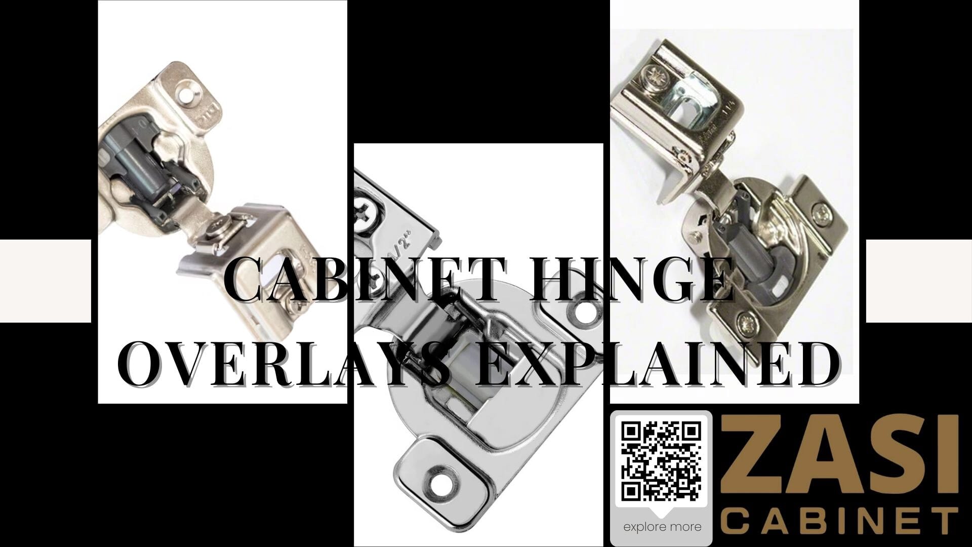 Comparison diagram of 1-1/4 inch and 1-3/8 inch cabinet hinge overlays showing frame coverage for American framed cabinetry.