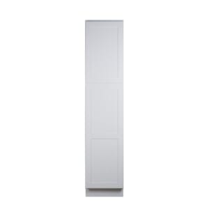Kingston white shaker pantry cabinet 18 inch wide 84 inch high with adjustable shelves and soft-close doors